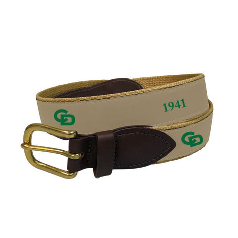 Country Day Leather Tab Ribbon Belt