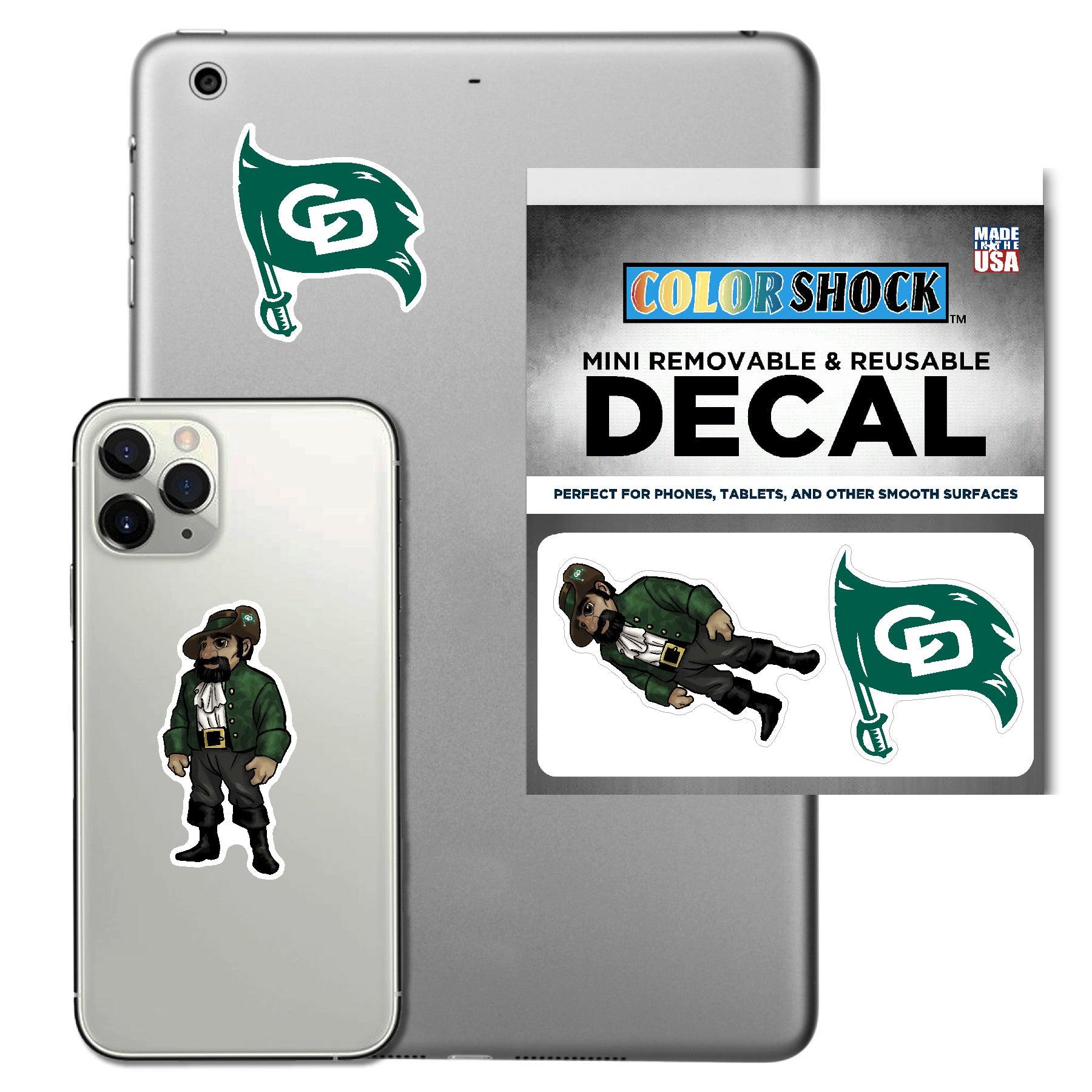 Color Shock Mini Removable & Reusable Decal